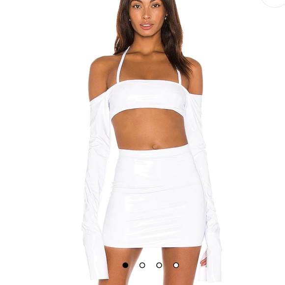 LaQuan Smith Dresses & Skirts - Laquan Smith Revolve White Latex Mini Skirt